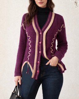 ژاکت ضخیم وارداتی زنانه (اقساطی)وارداتی برند T2 موهر پشمی ضخیم شایندارضمانت آکبنداورجینال کد0391